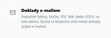 Vysvetlenie e-mailovej brány pre prijaté doklady