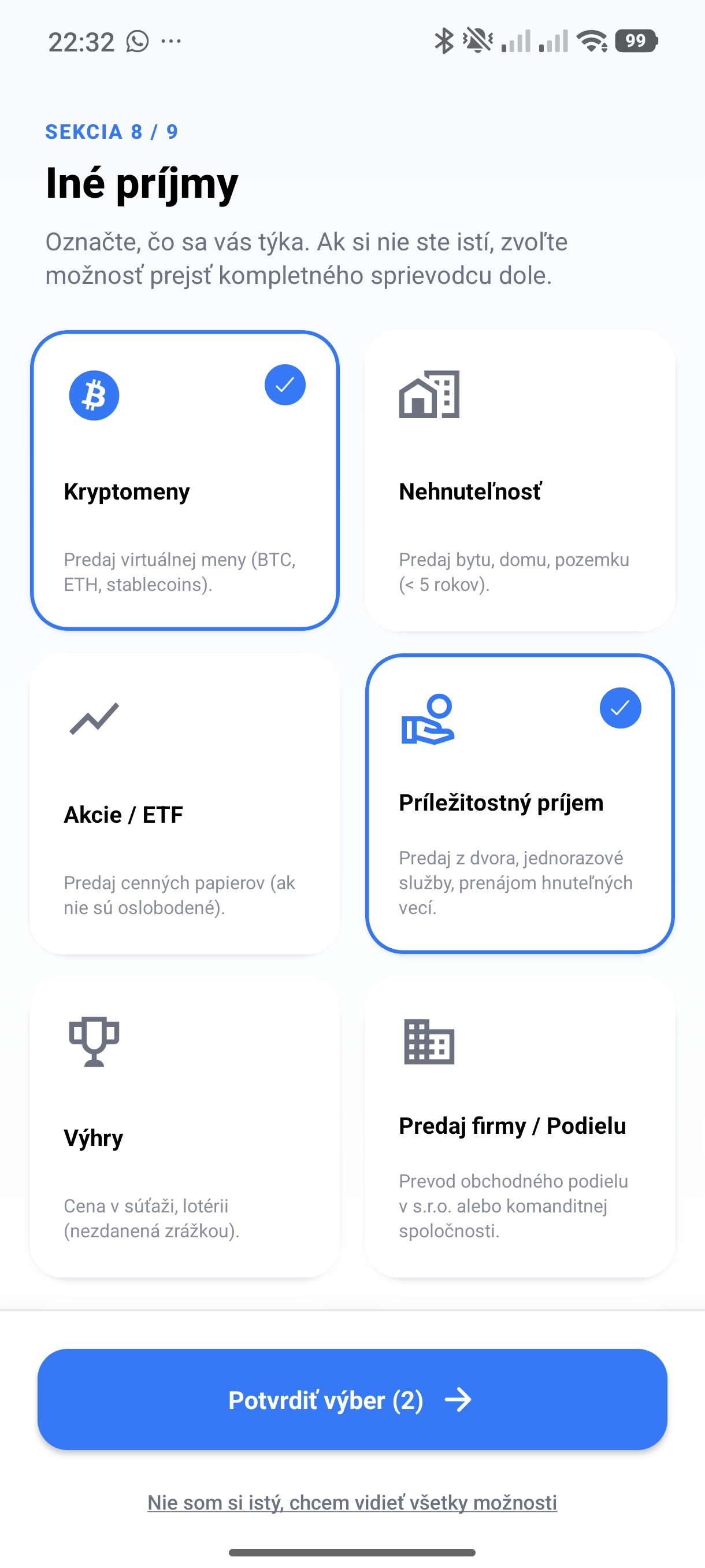 Tax App Screen